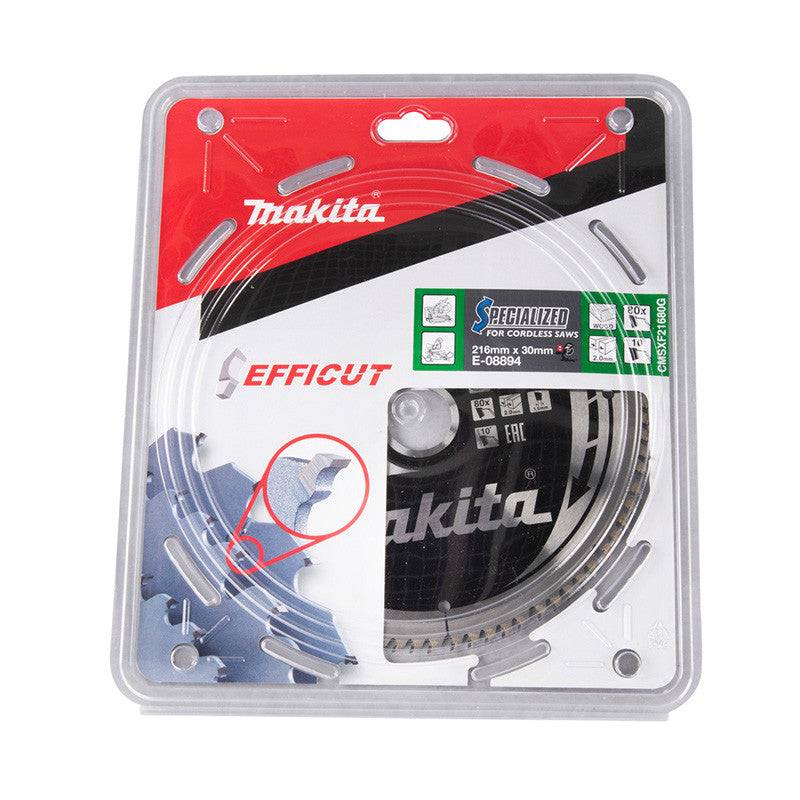 Makita - Lame carbure EFFICUT bois pour scies radiales à batterie MAKITA E-08894 216x30mm, 80 dents Makita - Image 4