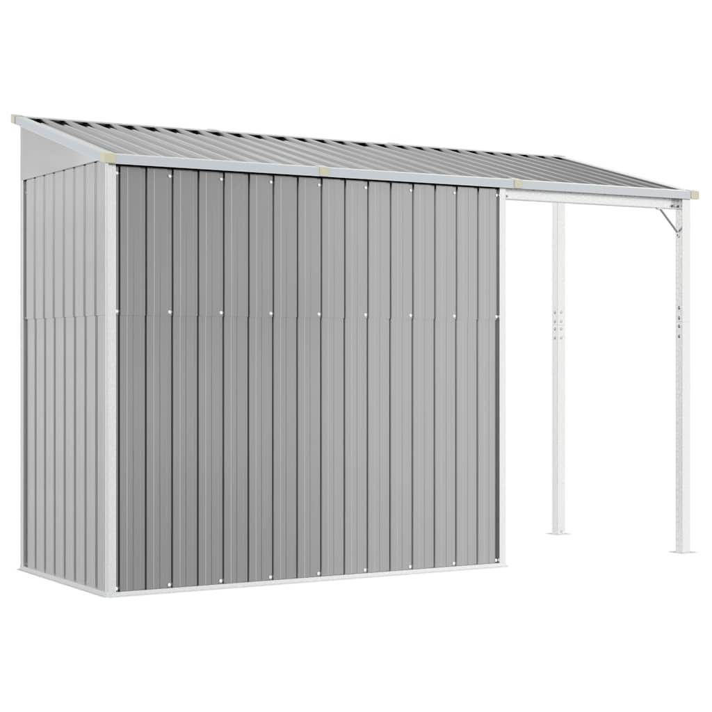 Vidaxl - Abri de jardin avec toit allongé gris clair 277 x 107 x 181 cm en Métal vidaXL 364525 - Image 7