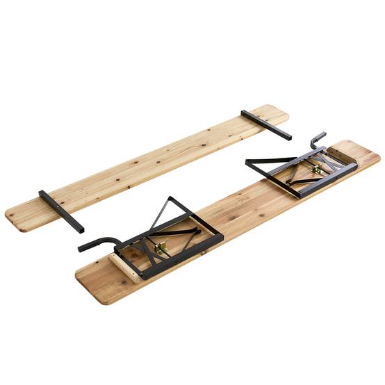 Oviala - Set brasserie avec table 180 cm et bancs avec dossier Munich - Oviala - Image 5