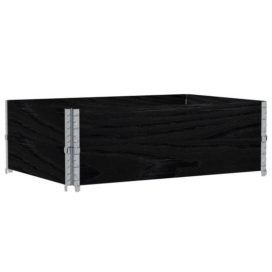 Jardinière bois noir 120 x 80 x 41 cm - PANGIVO - Image 5