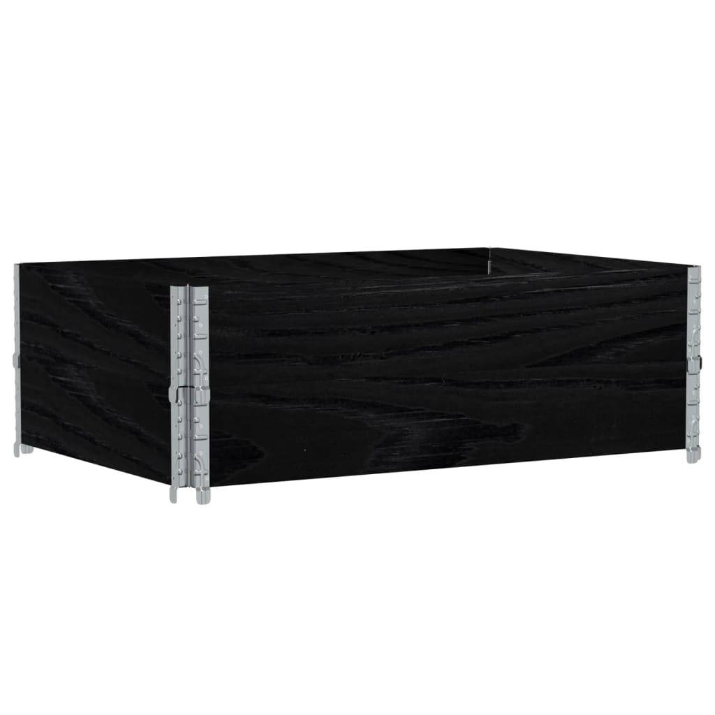 Jardinière bois noir 120 x 80 x 41 cm - PANGIVO - Image 5