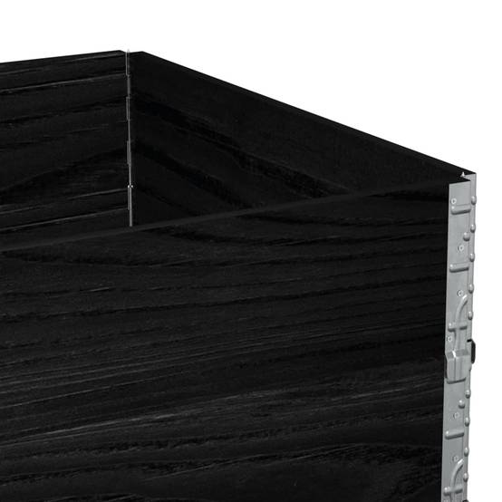 Jardinière bois noir 120 x 80 x 41 cm - PANGIVO - Image 7