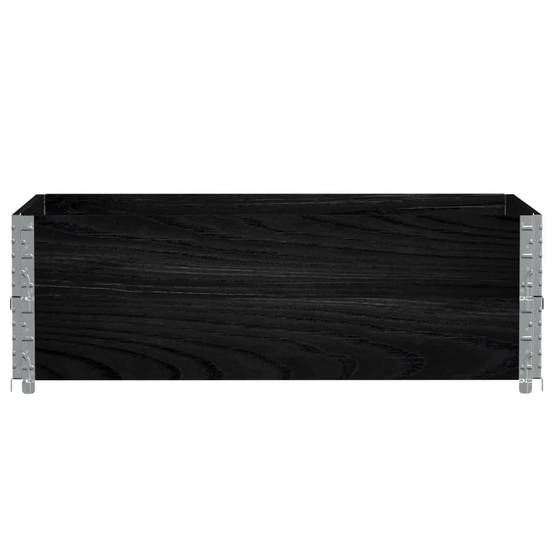 Jardinière bois noir 120 x 80 x 41 cm - PANGIVO - Image 3