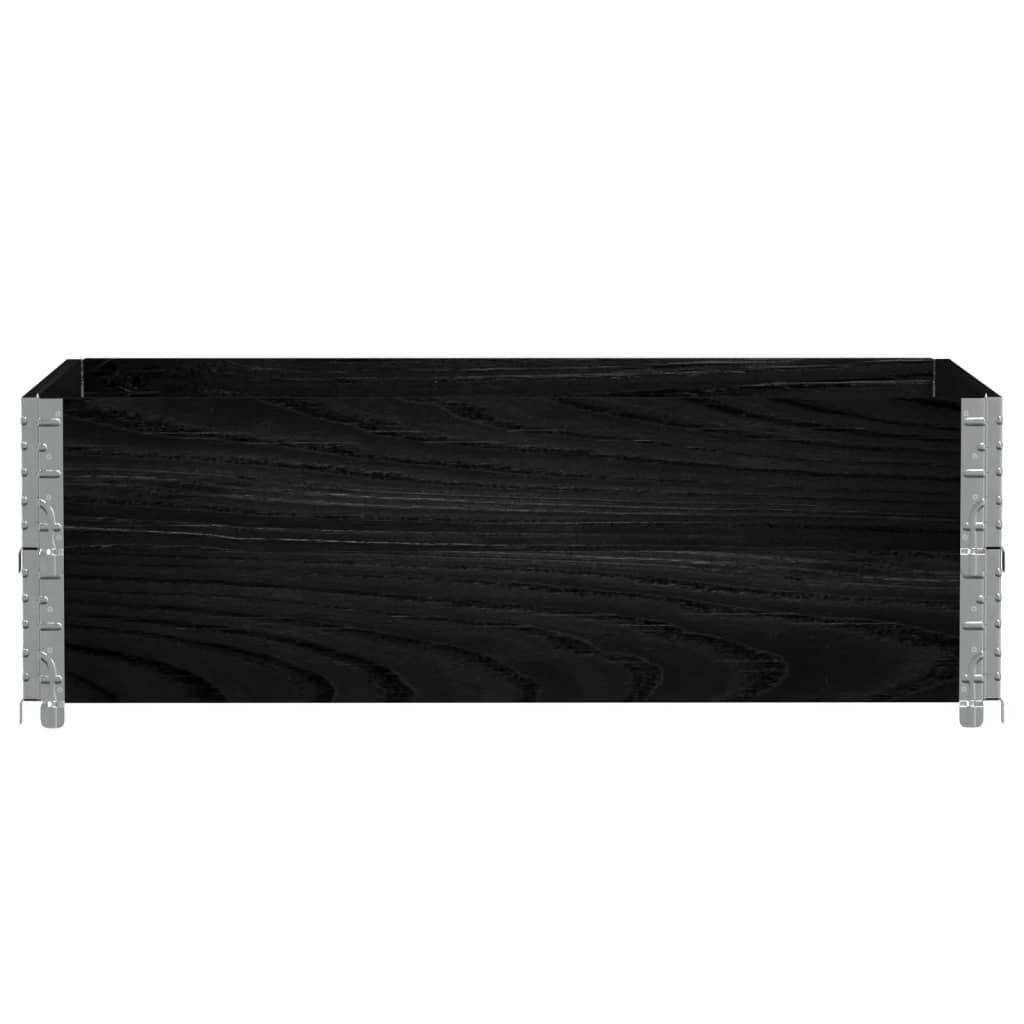 Jardinière bois noir 120 x 80 x 41 cm - PANGIVO - Image 3