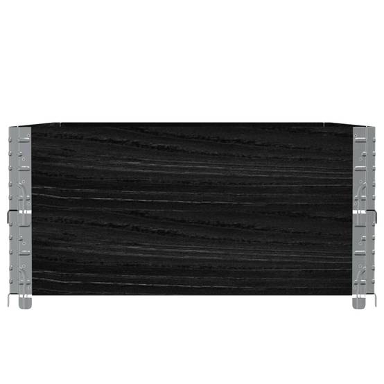 Jardinière bois noir 120 x 80 x 41 cm - PANGIVO - Image 4