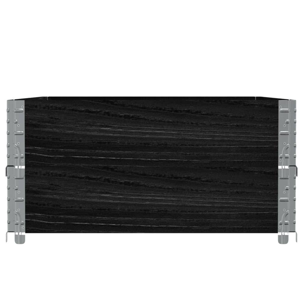 Jardinière bois noir 120 x 80 x 41 cm - PANGIVO - Image 4