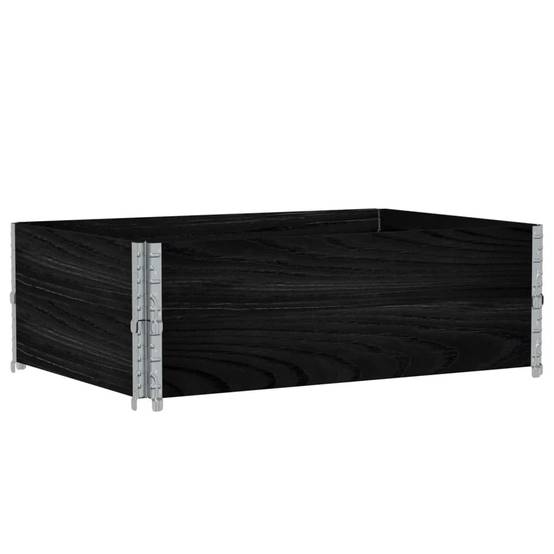 Jardinière bois noir 120 x 80 x 41 cm - PANGIVO - Image 2