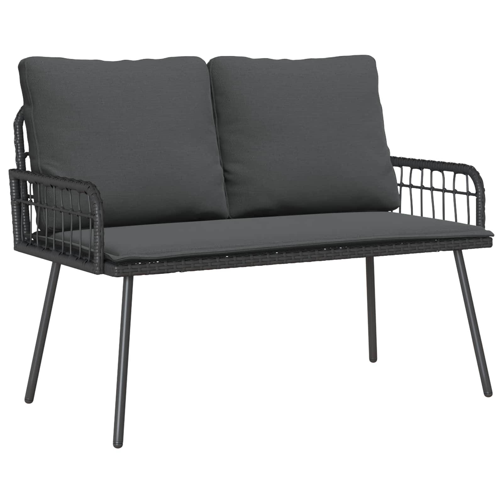 Banc de jardin acier anthracite 114 x 64 x 90 cm - PANGIVO - Image 1