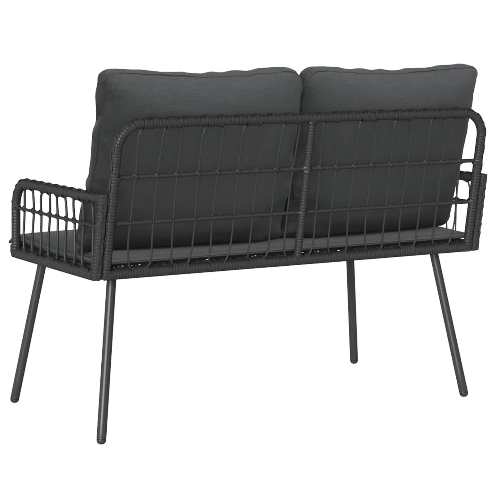 Banc de jardin acier anthracite 114 x 64 x 90 cm - PANGIVO - Image 4