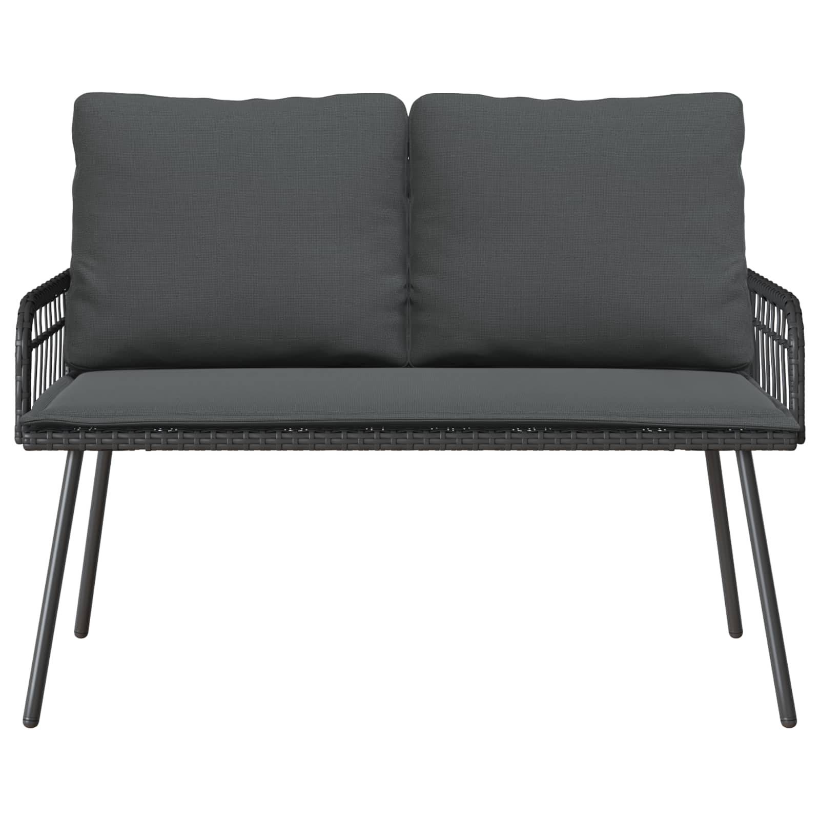 Banc de jardin acier anthracite 114 x 64 x 90 cm - PANGIVO - Image 2