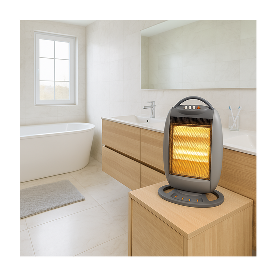 Chauffage infrarouge Oscillant 1200W Classic Electrique Anti basculement NIKLAS - Image 4