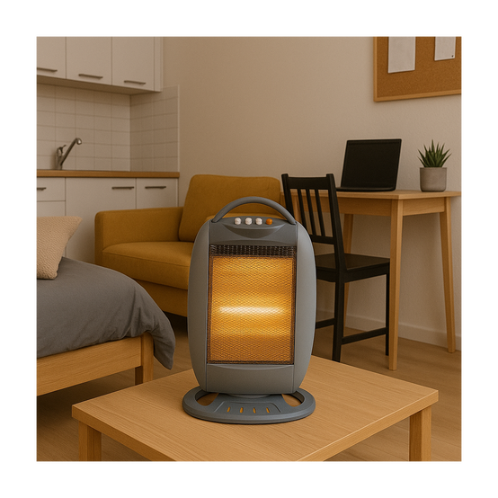 Chauffage infrarouge Oscillant 1200W Classic Electrique Anti basculement NIKLAS - Image 3