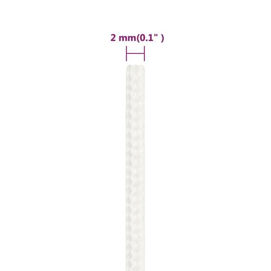 Corde de bateau Blanc complet 2 mm 100 m Polypropylène Maison Chic - Image 6