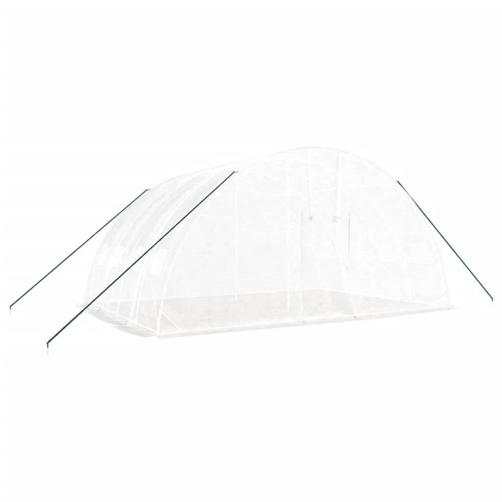 Serre tunnel de jardin 24 m² en acier galvanisé pour potager Blanc – ComfortXL Outdoor Living - Image 3