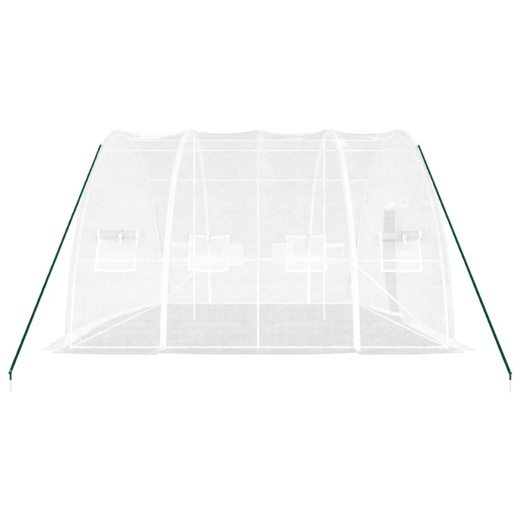 Serre tunnel de jardin 24 m² en acier galvanisé pour potager Blanc – ComfortXL Outdoor Living - Image 5