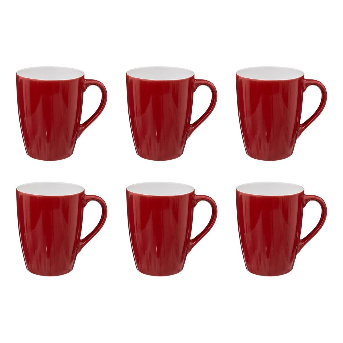 Lot de 6 Mugs "Colorama" 38cl Rouge - Image 1