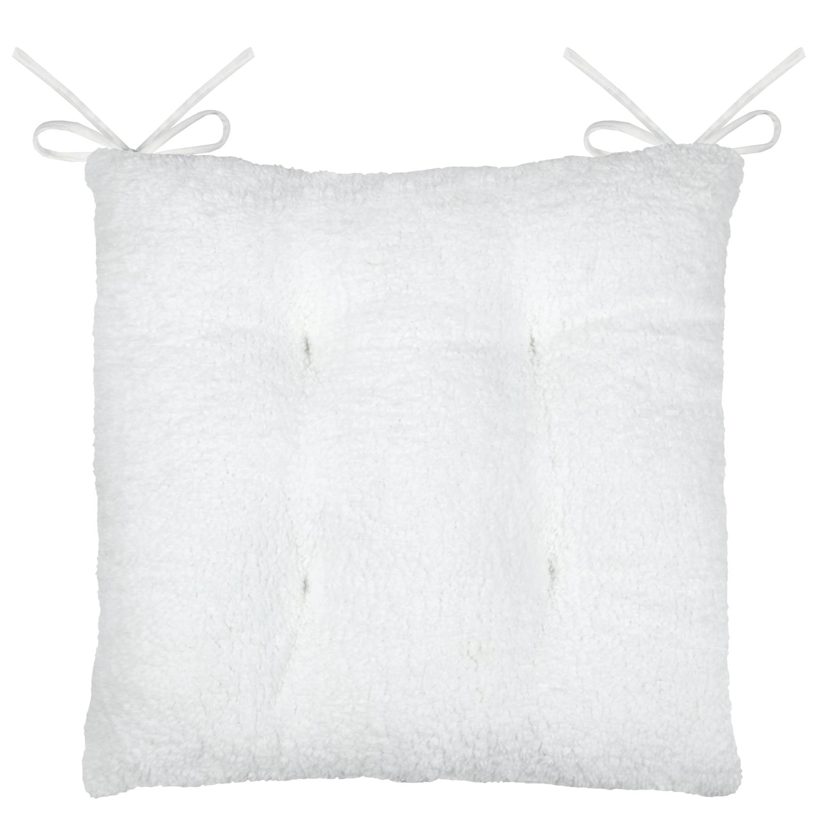 Lovely Casa - Galette de chaise ultra douce "Cosy" - LOVELY CASA - Polyester - Ecru - Image 3