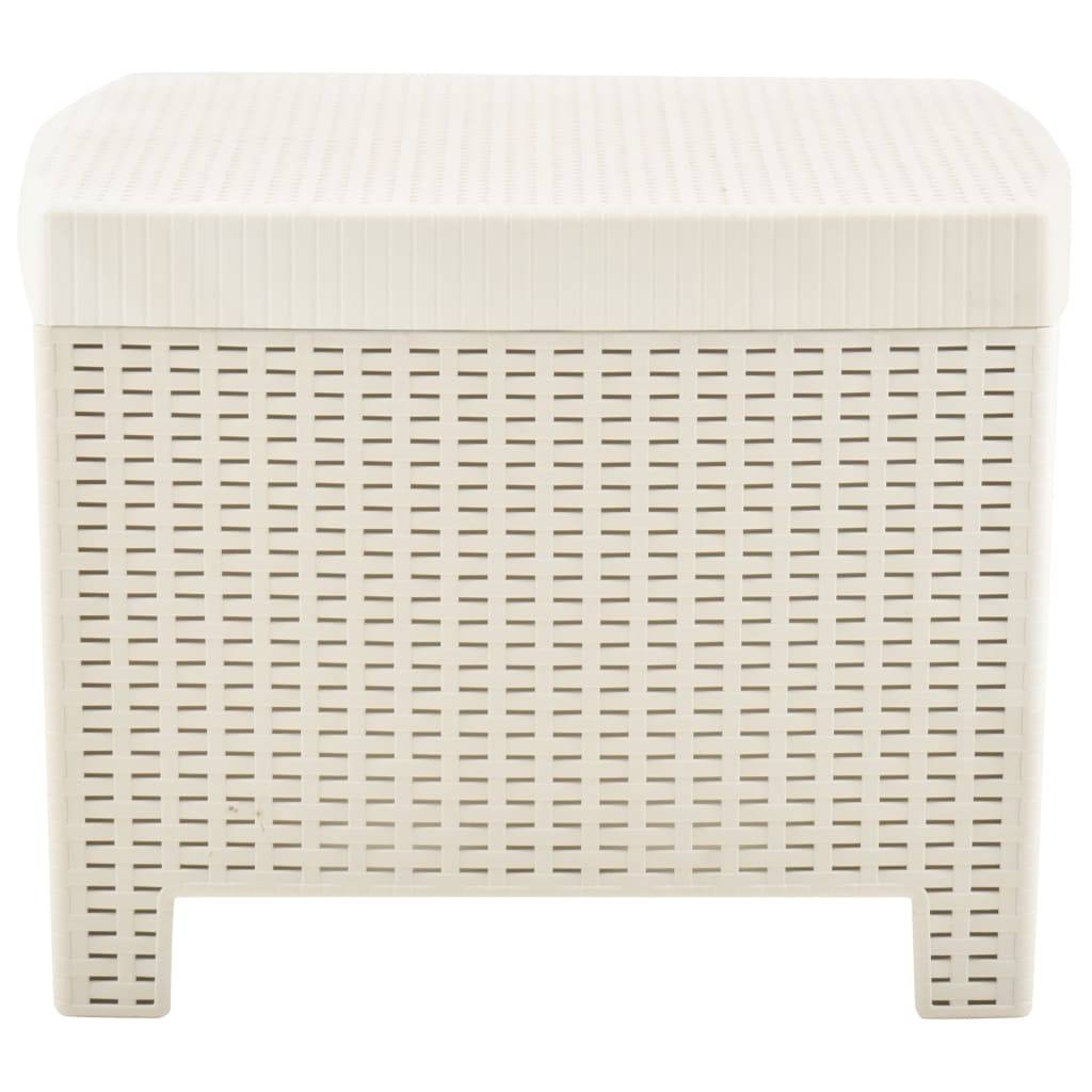 Salon de jardin 3 pcs | Mobilier d'extérieur Plastique Blanc Maison Chic - Image 8