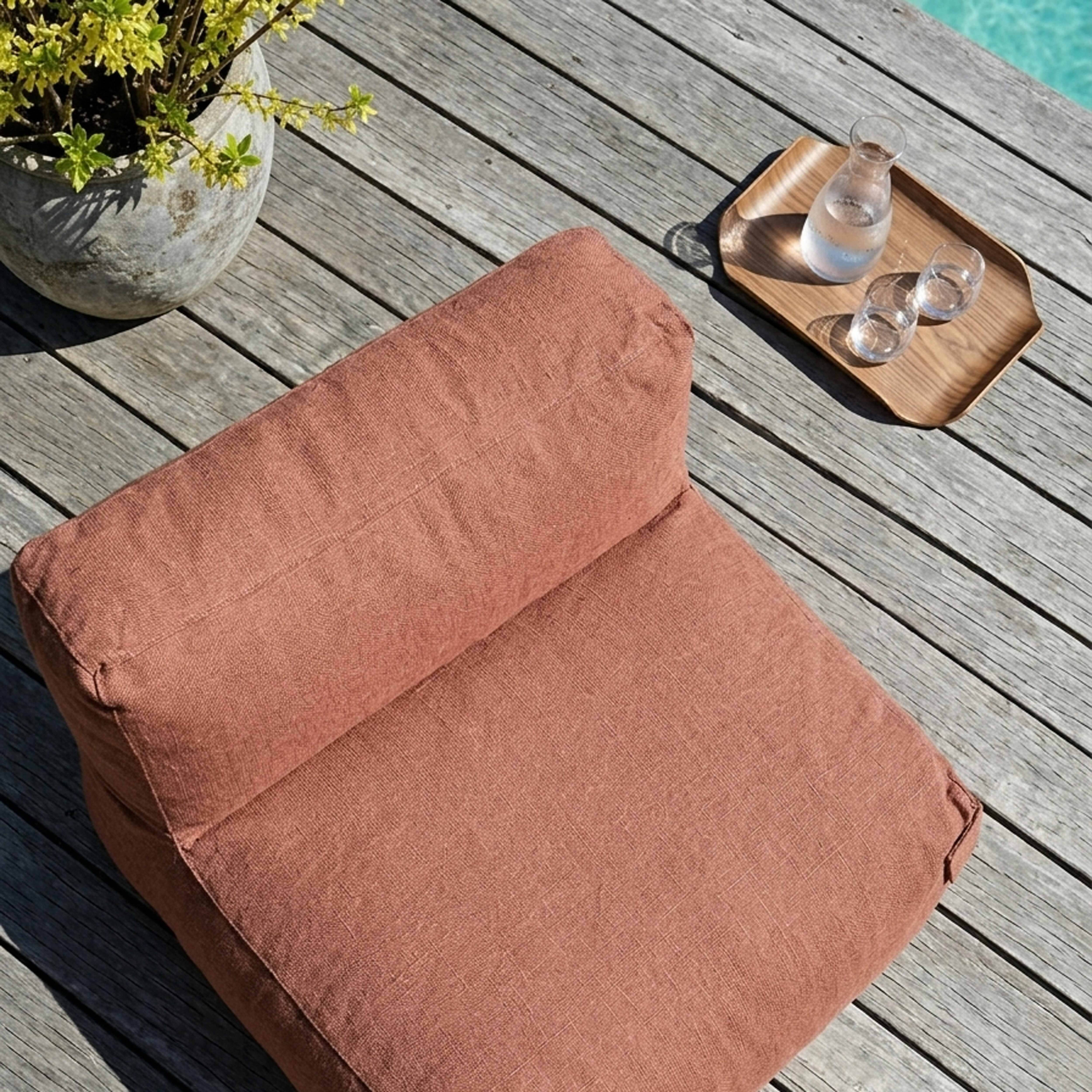 Oviala - Fauteuil de jardin pour canapé modulable terracotta Mixi - Oviala - Image 4