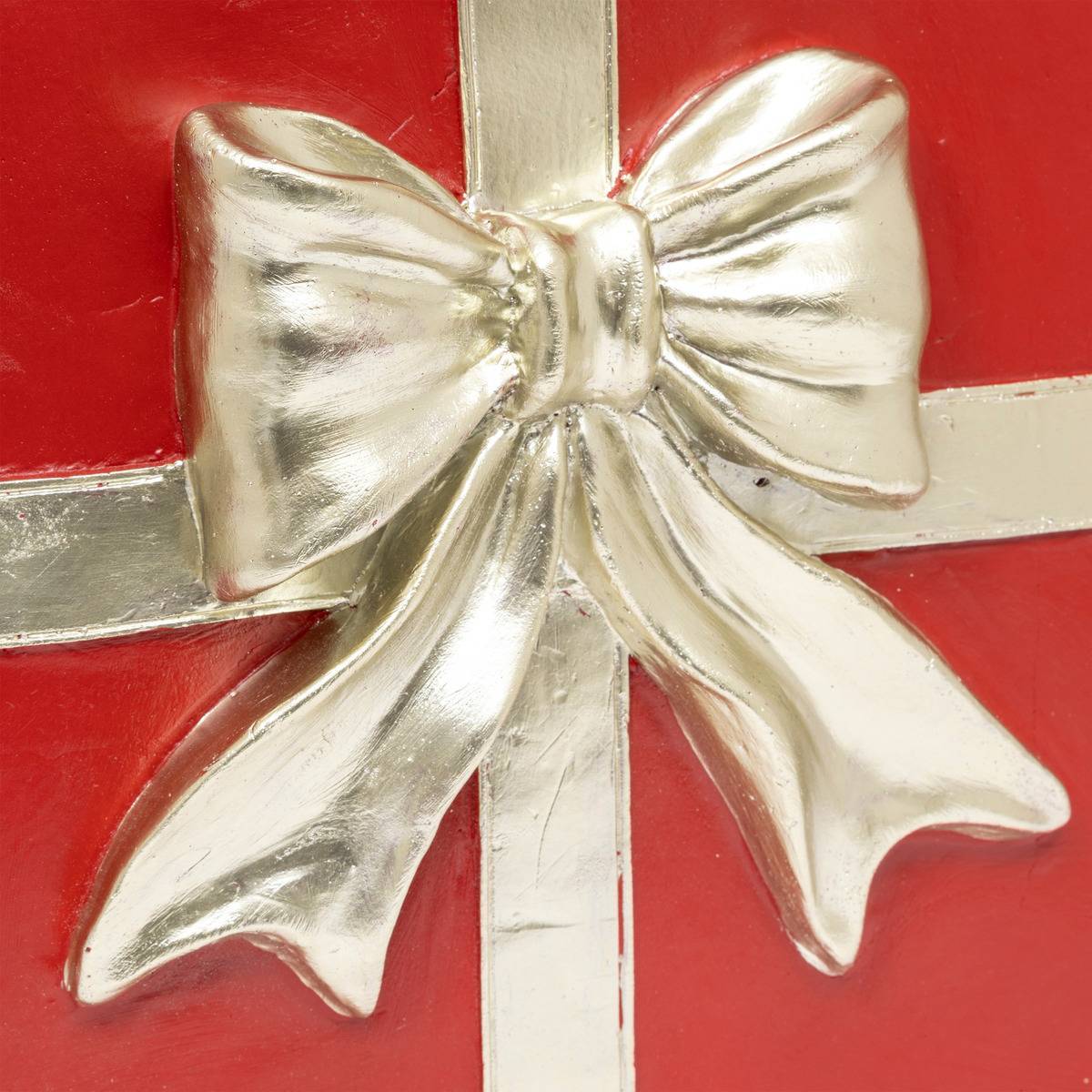 Pied de sapin cadeau magnésie 30x27x35cm rouge FEERIC LIGHTS & CHRISTMAS - Image 2