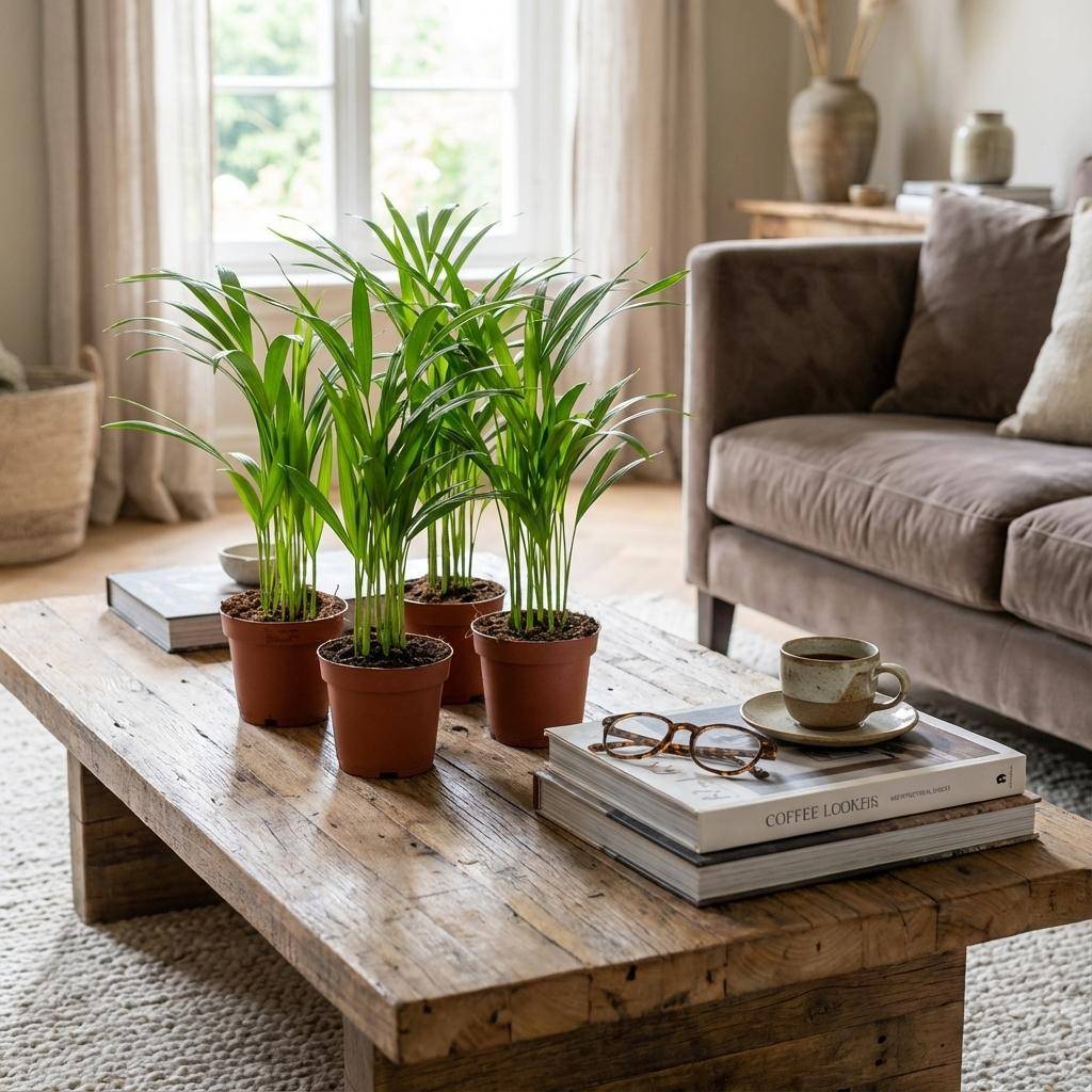 Palmier Areca - Dypsis lutescens - lot de 4 - Ø12cm - ↕40cm - Plantes d’intérieur - Image 2