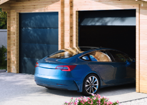 Habrita - Garage double Madriers bois massif double rainurage - 60 mm - 42,16 m2 - Porte de garage sectionnelle motorisée - Image 4