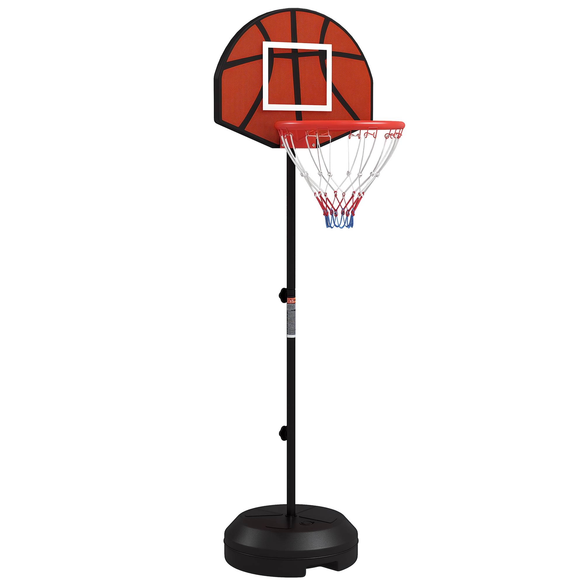 Support panier de basket-ball 2 en 1 avec hauteur réglable 129-179 cm et jeu de 6 fléchettes magnétique - Image 1