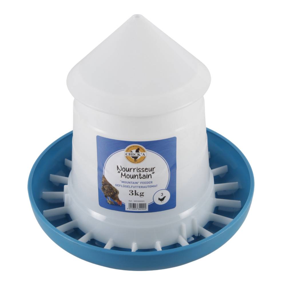 Chick'a - Nourrisseur Mountain conique bleu 3 kg - Image 2