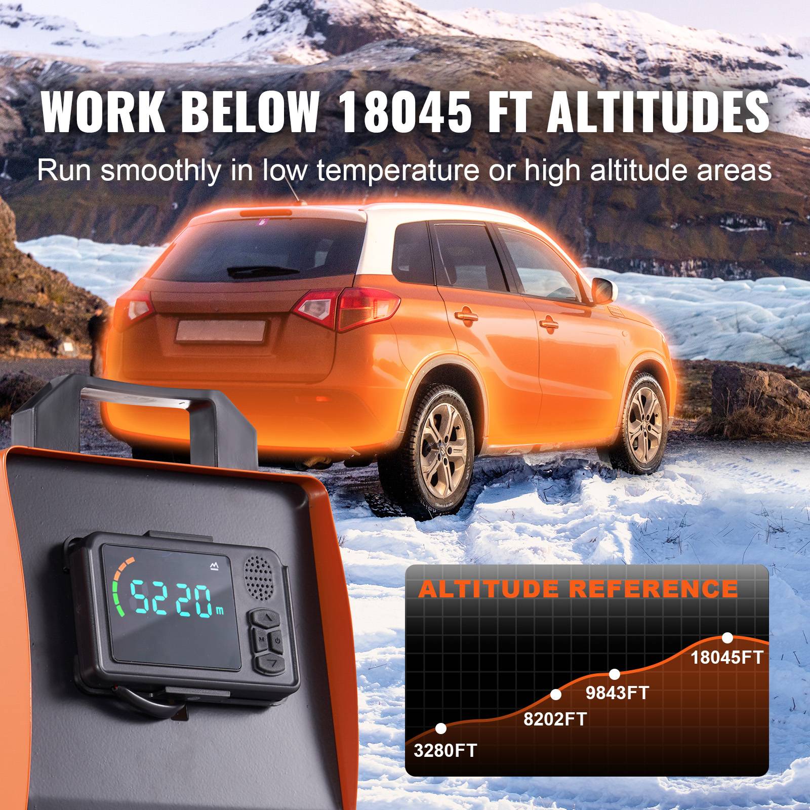 Vevor - VEVOR Chauffage diesel portable 12V 8kW, 0,16-0,62L/h, 8-36°C, LCD/Bluetooth, réserv.5L - Image 4