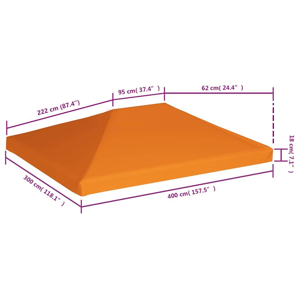 Pergola polyester orange  4 x 3 m  - Prolenta premium p349.4 - Image 6