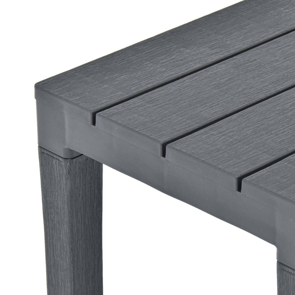 Helloshop26 - Banc de jardin meuble de patio d'extérieur terrasses de jardin 2 pcs anthracite plastique - Image 5