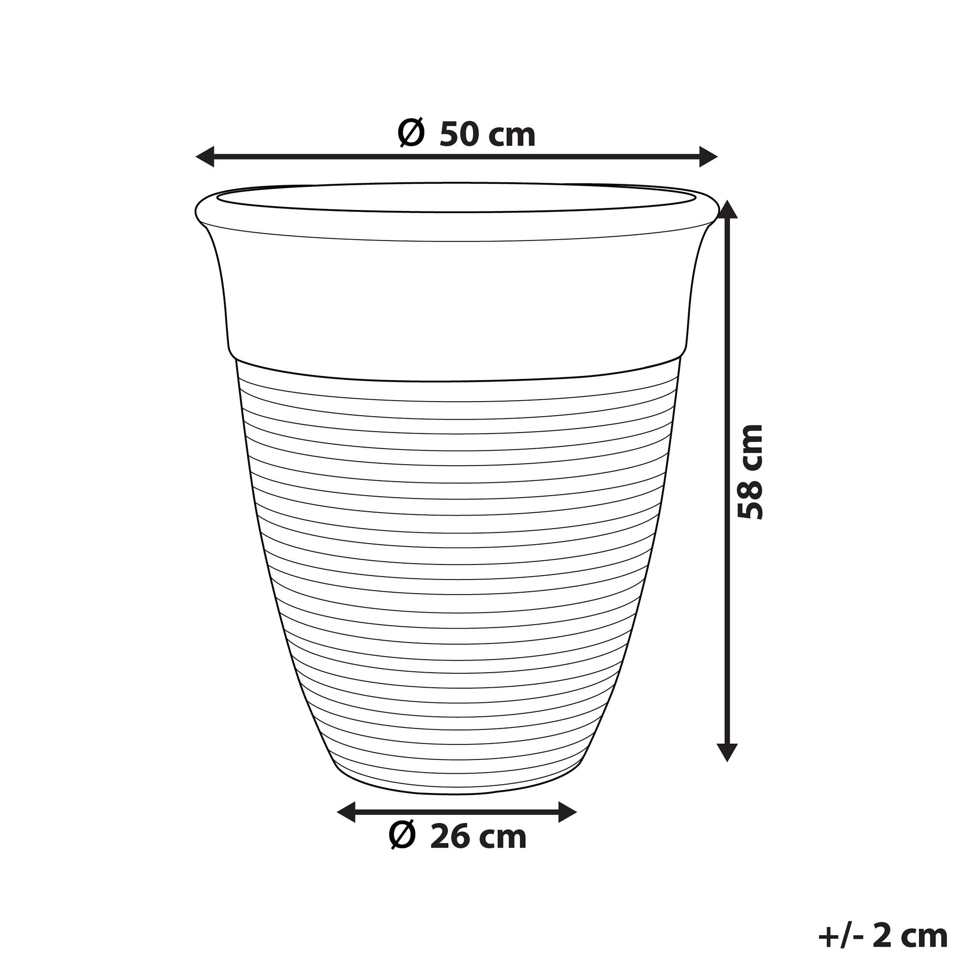 Beliani - Cache-pot d'extérieur Fibre d'argile Gris KATALIMA - Beliani - Image 3