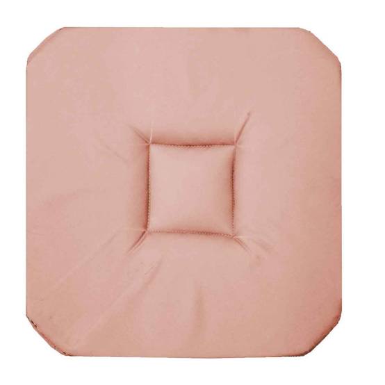 Paris Prix - Galette de Chaise "Panama" 36x36cm Rose Poudré - Image 1