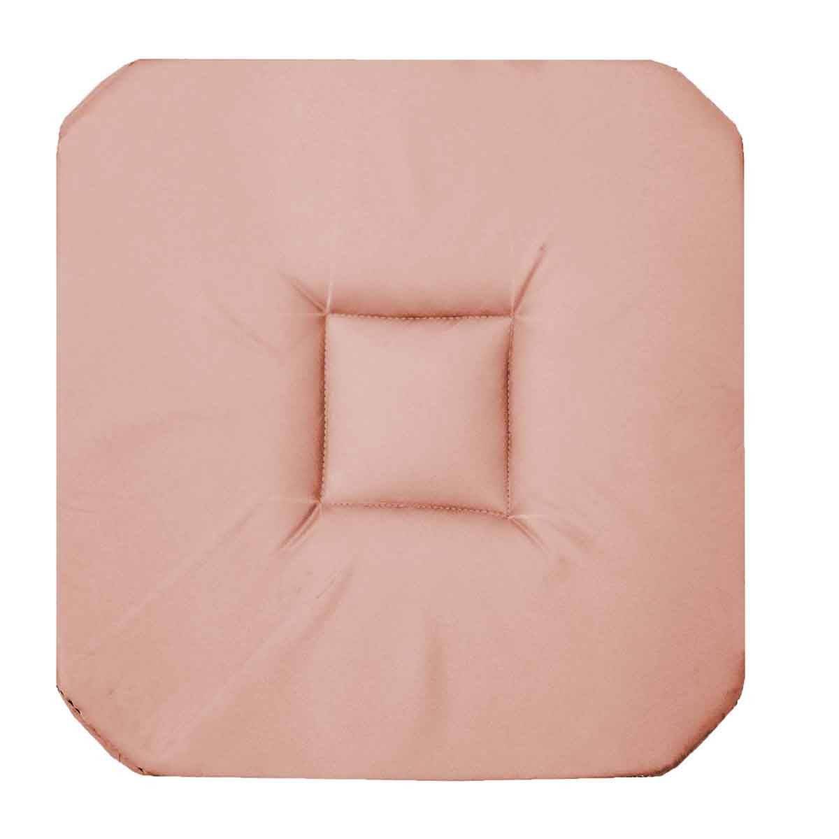 Paris Prix - Galette de Chaise "Panama" 36x36cm Rose Poudré - Image 1