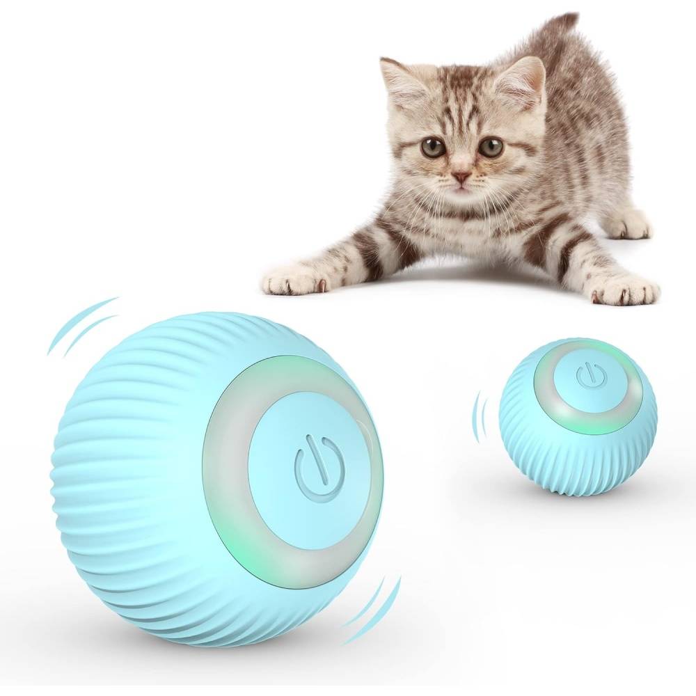 Balle LED interactive pour chat - Rotation 360° automatique - 2 modes - Rechargeable USB-C - Living123 - Image 1