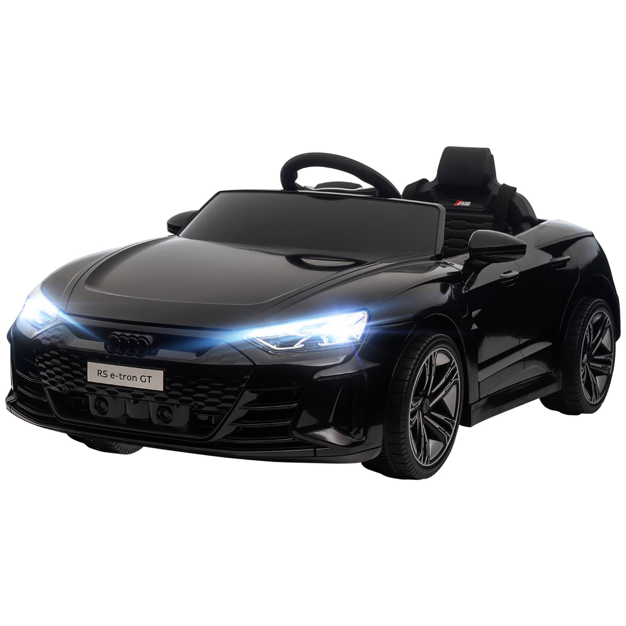 Sans Marque - Voiture électrique enfant 12V, télécommande parentale, 5km/h, effets sonores+lumineux, Audi RS E-tron GT, noir - Image 2