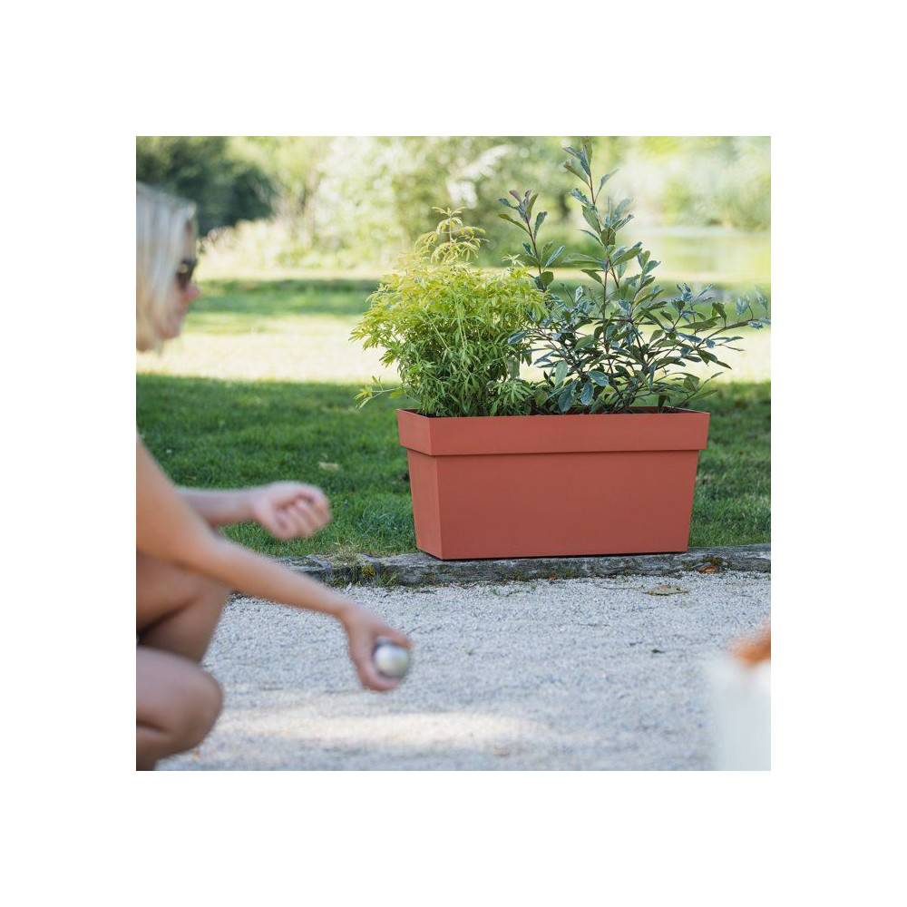 Eda - Jardinière Muret Toscane 79 x 36 x 39 cm - Orange terre battue - Eda - Image 5