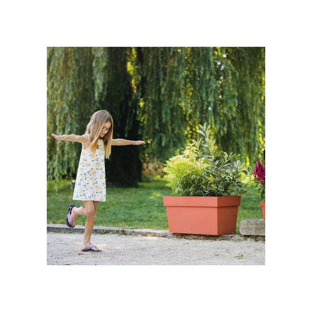 Eda - Jardinière Muret Toscane 79 x 36 x 39 cm - Orange terre battue - Eda - Image 4