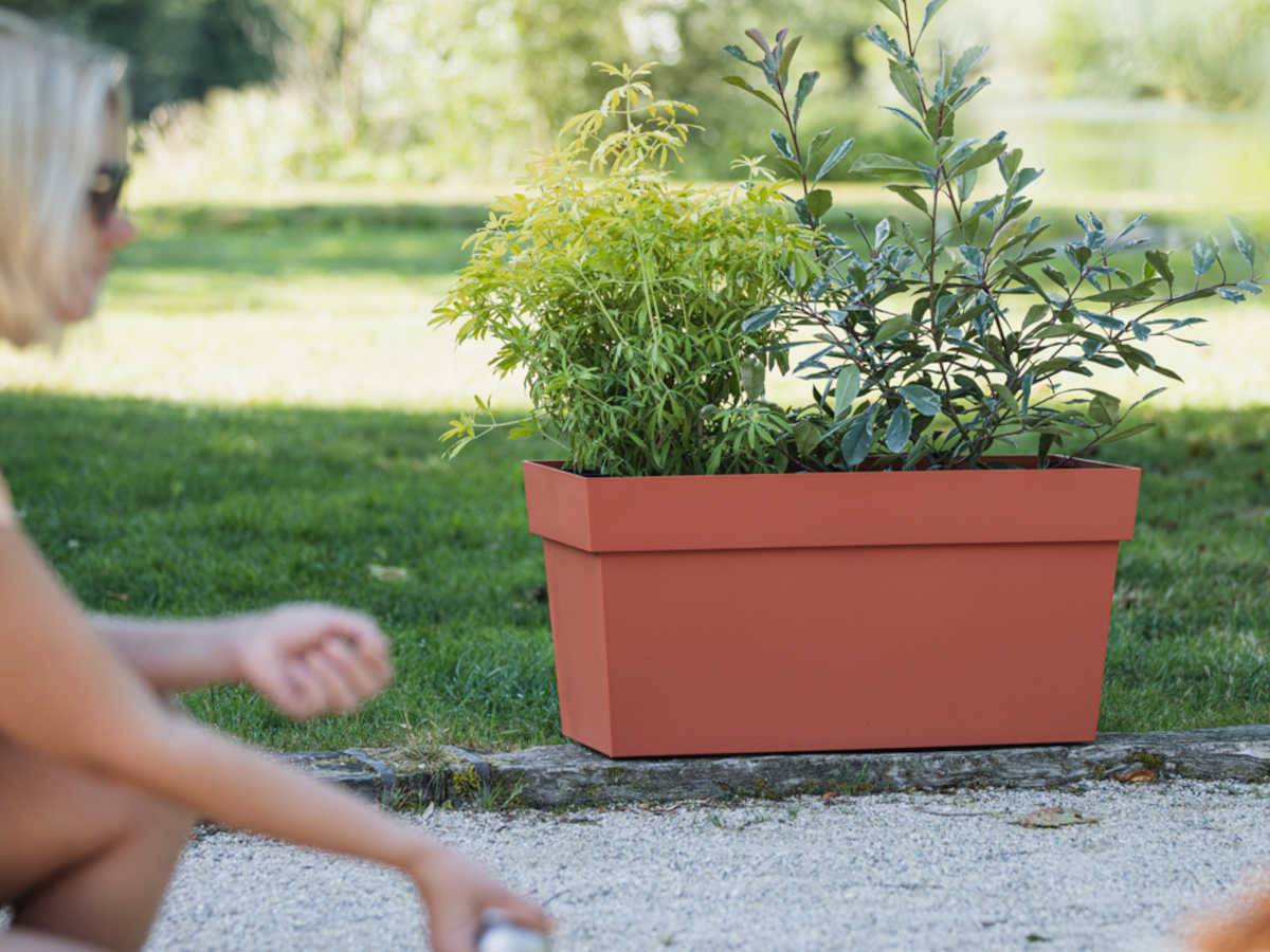 Eda - Jardinière Muret Toscane 79 x 36 x 39 cm - Orange terre battue - Eda - Image 2