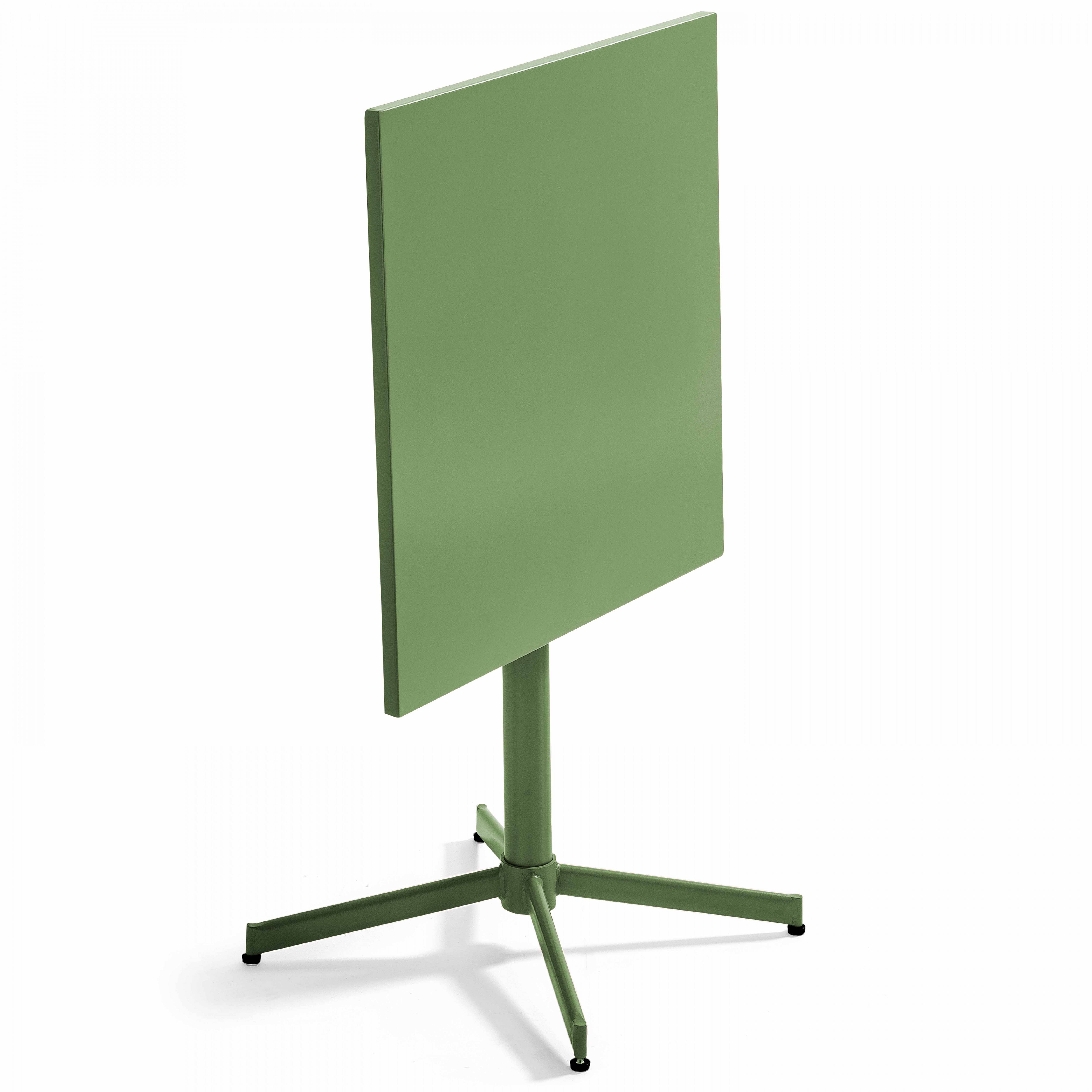 Oviala - Ensemble table de jardin inclinable et 2 chaises bistrot vert cactus Palavas - Oviala - Image 3