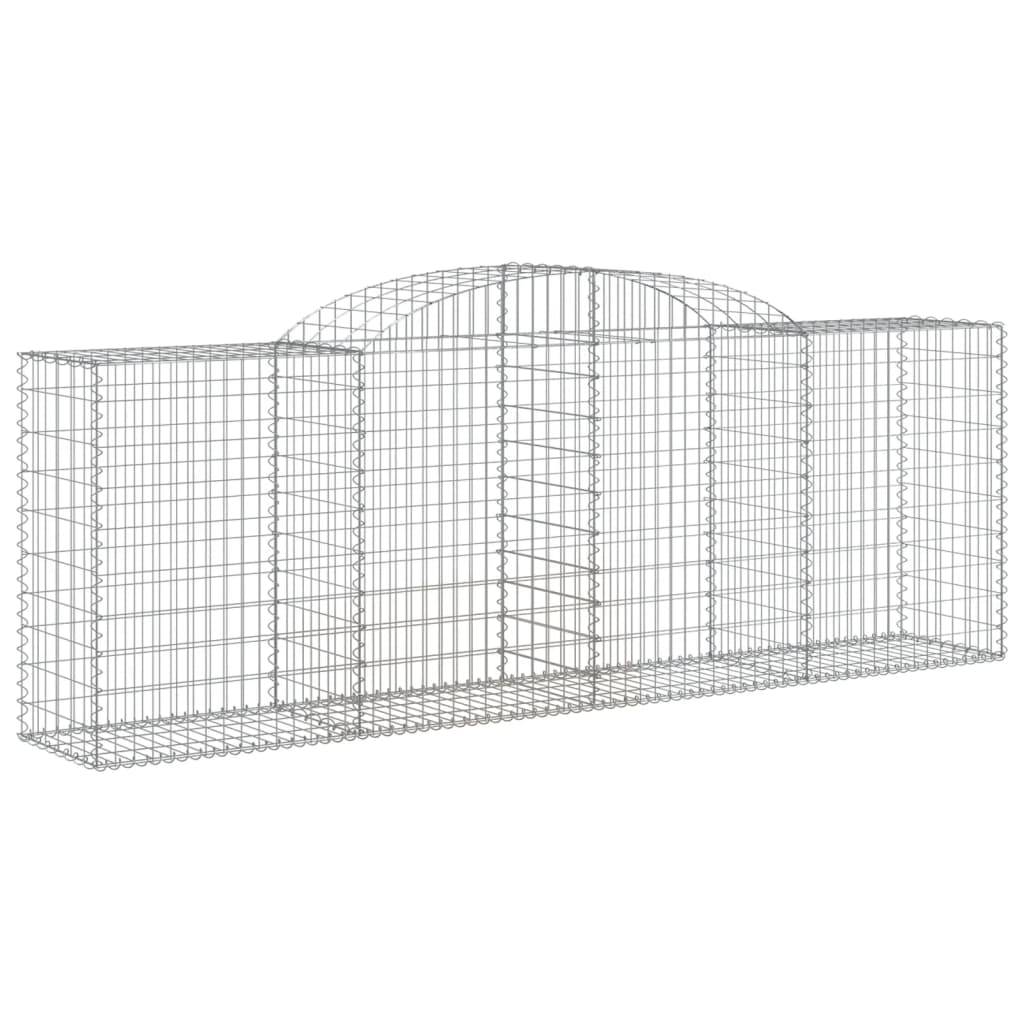 Vidaxl - Paniers à gabions arqués 8 pcs 300x50x100/120 cm fer galvanisé vidaXL 3146707 - Image 4