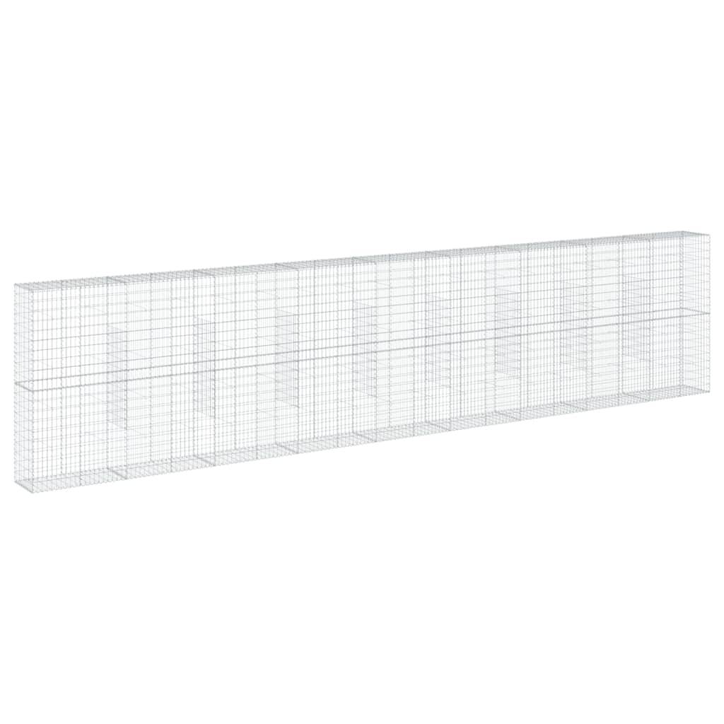 Vidaxl - Panier gabion avec couvercle 900x50x200 cm fer galvanisé vidaXL 3295174 - Image 6