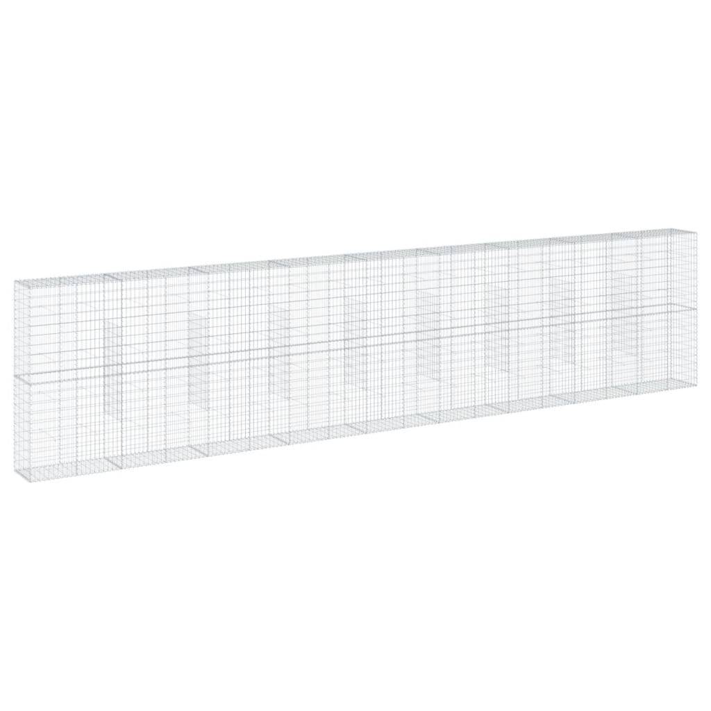 Vidaxl - Panier gabion avec couvercle 900x50x200 cm fer galvanisé vidaXL 3295174 - Image 2
