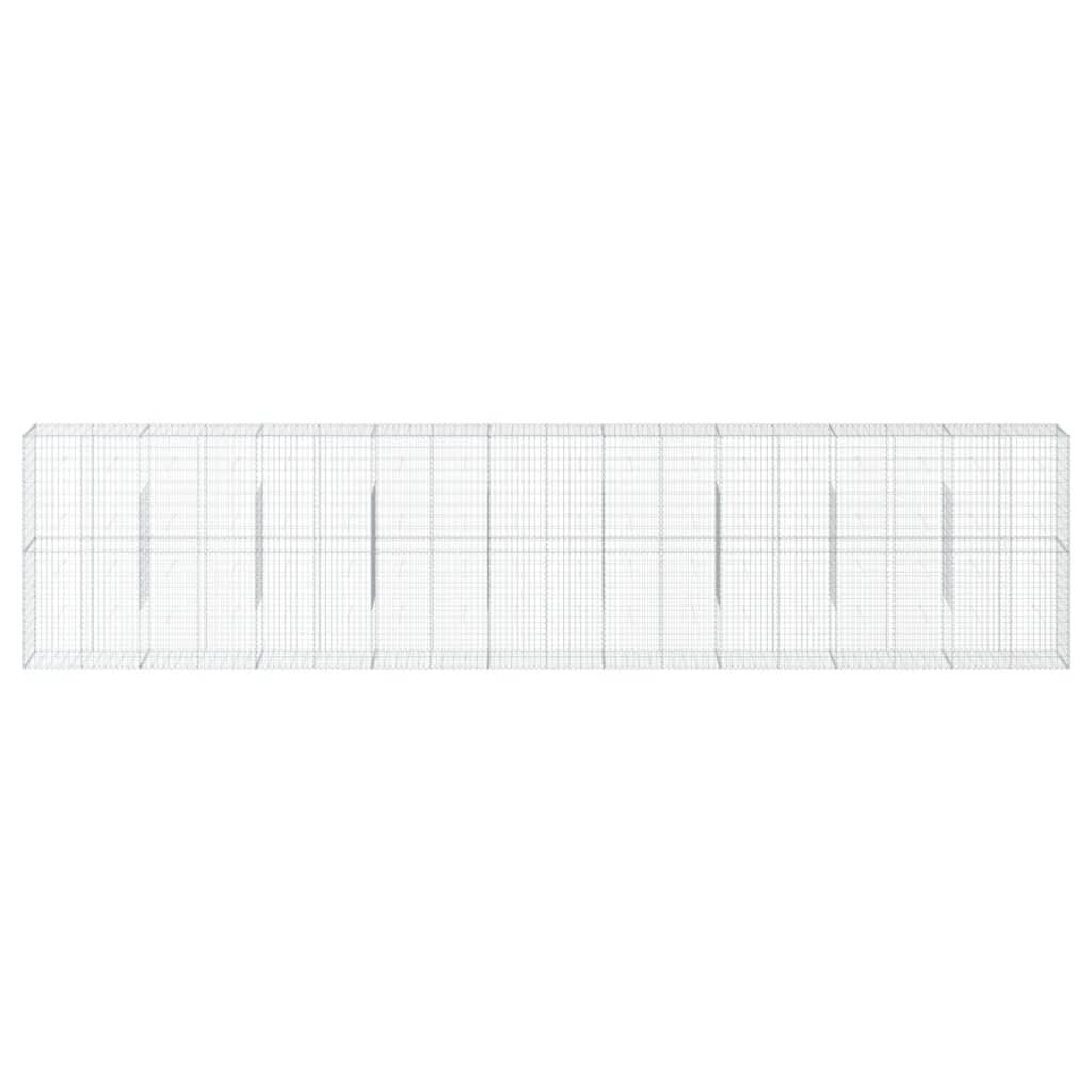 Vidaxl - Panier gabion avec couvercle 900x50x200 cm fer galvanisé vidaXL 3295174 - Image 7