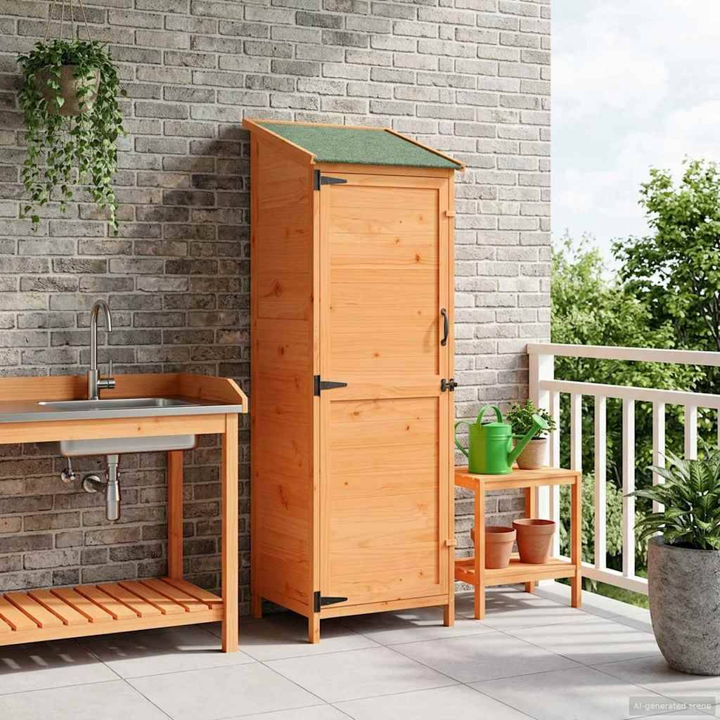 Vidaxl - Abri de jardin Marron 59,5 x 56 x 176,5 cm Bois de Sapin Massif vidaXL 42033447 - Image 4