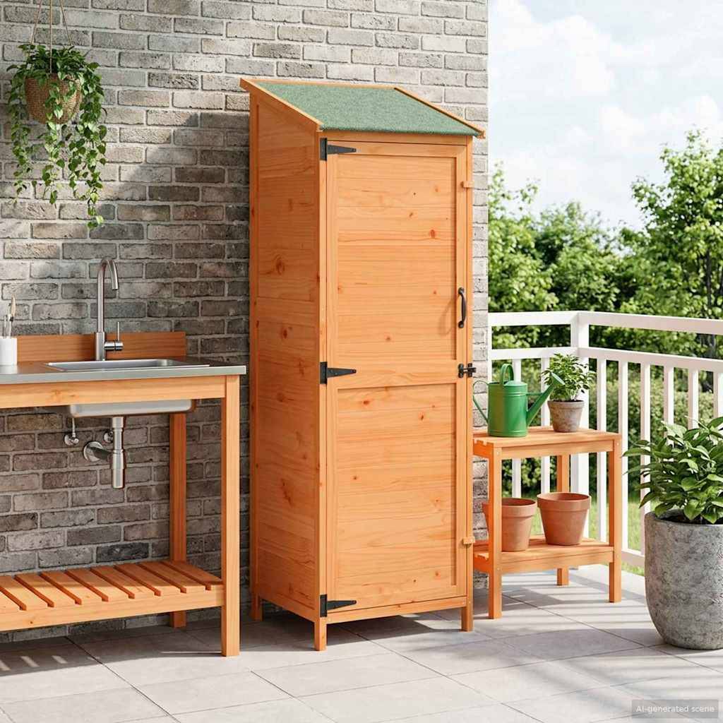 Vidaxl - Abri de jardin Marron 59,5 x 56 x 176,5 cm Bois de Sapin Massif vidaXL 42033447