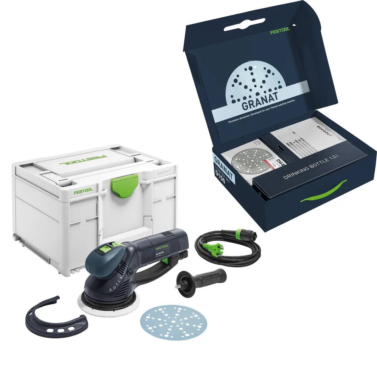 Festool - Ponceuse Rotex RO150 FEQ + pack Granat GR-set P avec gourde offert - FESTOOL - 578181 - Image 1