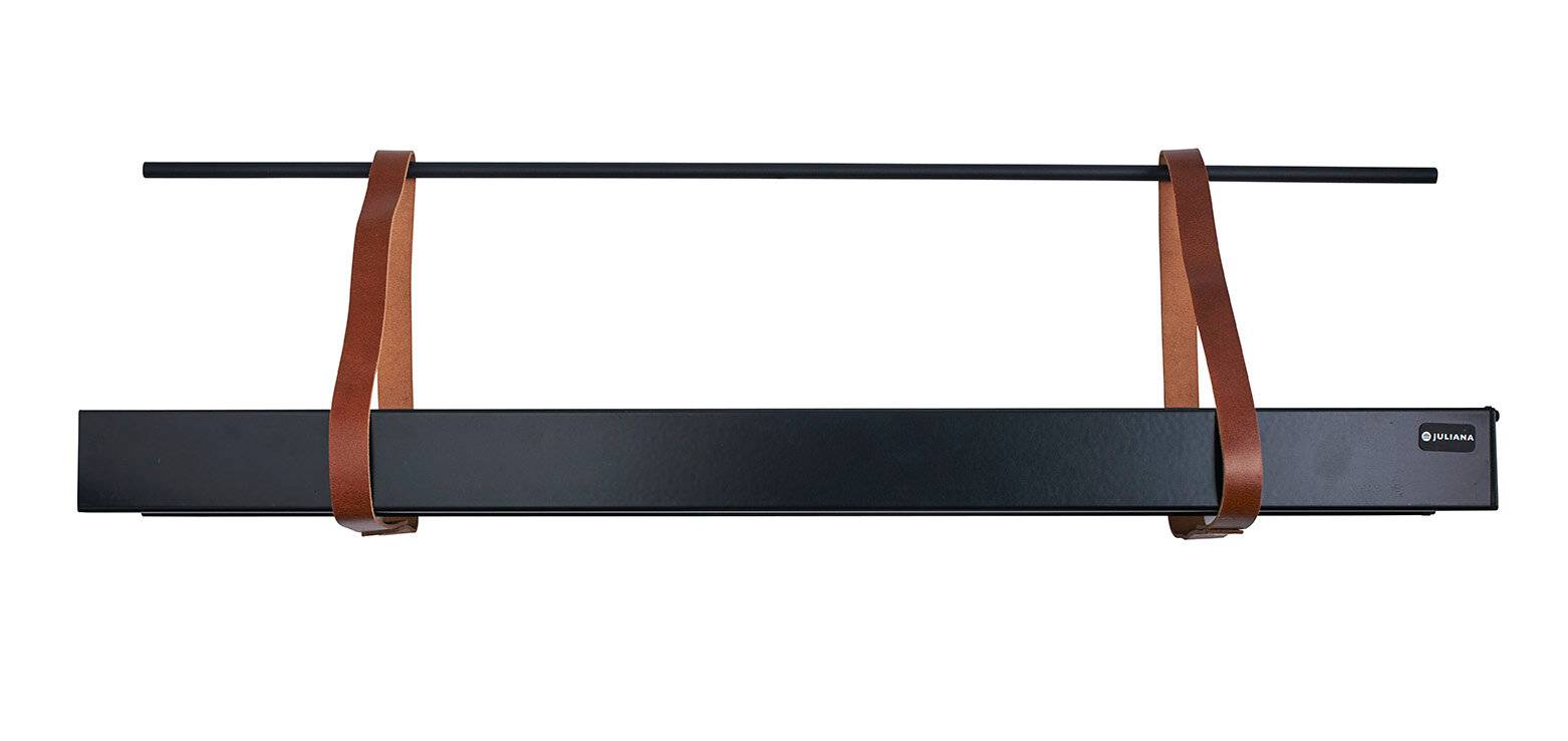Juliana - Étagère mobile en aluminium laqué - 1 section - noir - Image 3