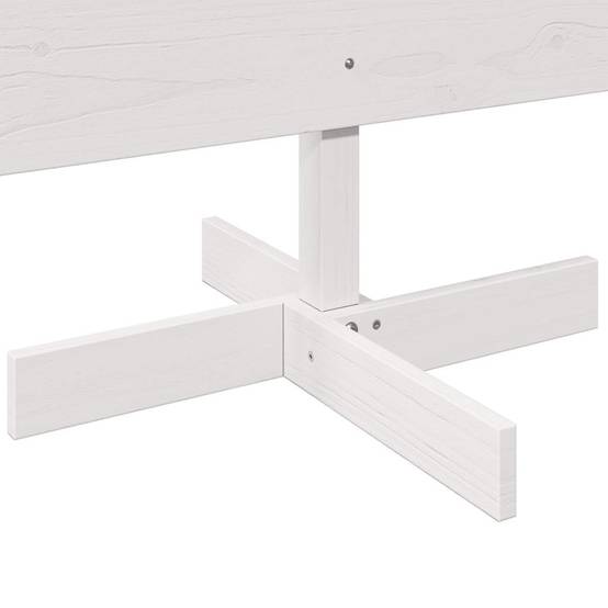 Sapin de Noël en Bois Pin Massif Décoration Intérieure 180 cm Blanc – ComfortXL Outdoor Living - Image 6