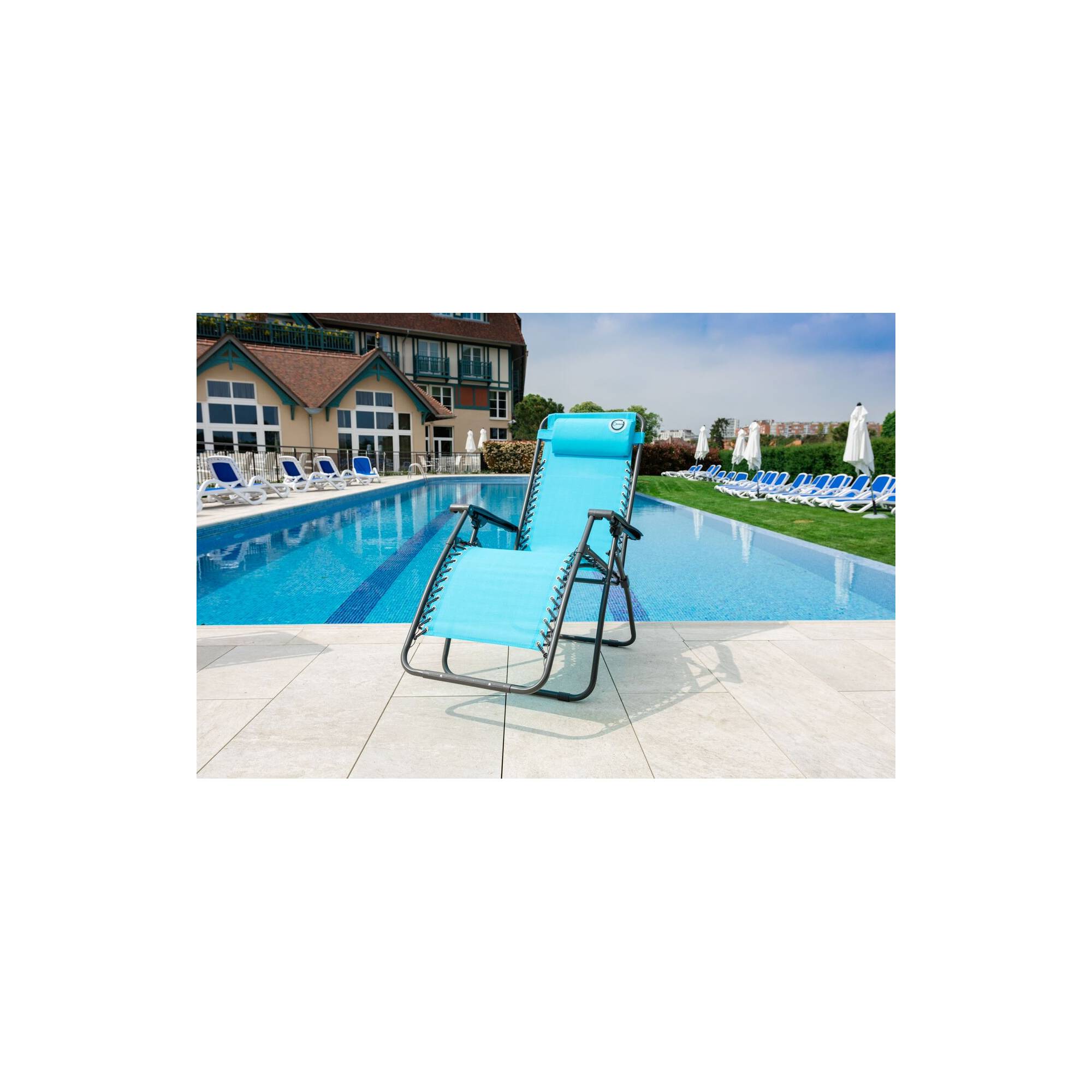 Fauteuil relax de jardin - O'Colors - Multi positions - Bleu - Image 2